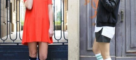 1.Padukan kaos kaki panjang anda dengan rok mini dan juga short pants untuk tampilan yang lebih cute